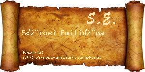 Sárosi Emiliána névjegykártya